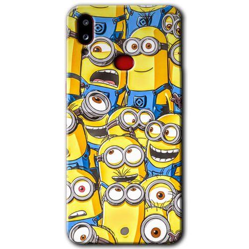 Samsung Galaxy A10s Kılıf Baskılı Kapak - Minion Ordusu + 5D Tam Kaplayan Cam