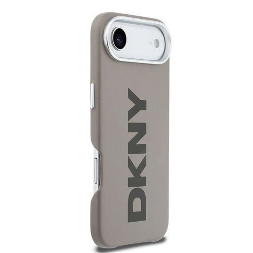 Apple iPhone 17 Air Kılıf DKNY Orjinal Lisanslı M-safe Şarj Özellikli PU Büyük Dikey Logolu Kapak