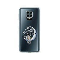 Redmi Note 9 Pro Astronot Tasarımlı Premium Şeffaf Silikon Kılıf