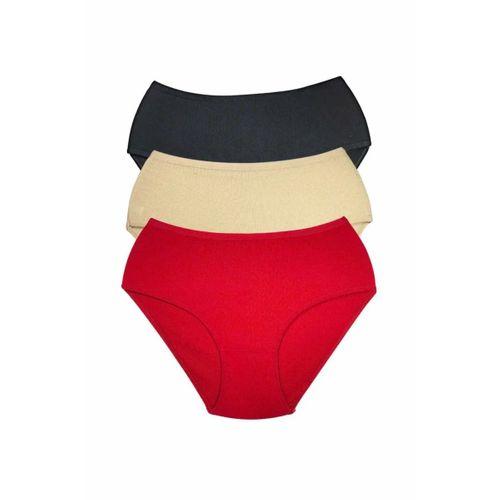 3 Adet Kadın Yüksek Bel Ribana Bato Külot S027