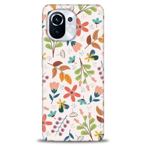 Xiaomi Mi 11 Kılıf HD Baskılı Kılıf - Renkli Dallar + Tam Ekran Koruyucu