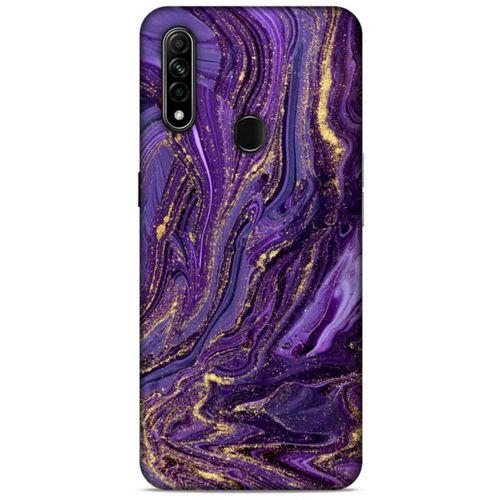 Oppo A31 Uyumlu Kılıf Mor Delisi (3) Kapak Kumlu