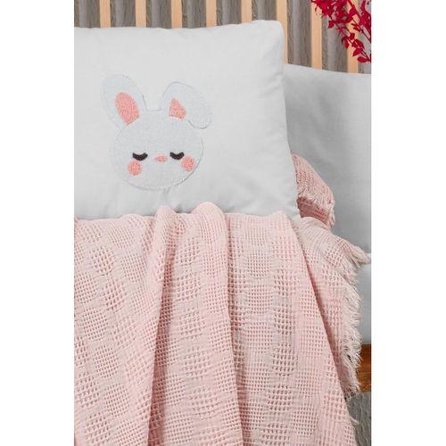Kanz Bebek Waffle Müslin Nakışlı Pike Knz-021 Bunbun