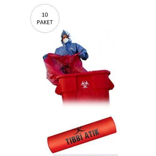 Büyük Boy 80 x 110 cm 700 gr 10 lu Rulo x 10 Paket = 100 Adet (Kırmızı-Siyah Baskılı)