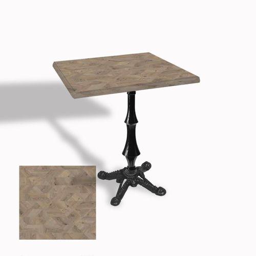 Dockers Çipa 1012 Döküm Ayak Kare Masa 60X60 cm - (Werzalit, Wermodin ve Allzalit Tabla) - Edgy Wood