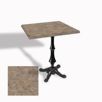 Dockers Çipa 1012 Döküm Ayak Kare Masa 60X60 cm - (Werzalit, Wermodin ve Allzalit Tabla) - Edgy Wood