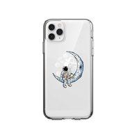 iPhone 11 Pro Keyifli Astronot Lens Korumalı Şeffaf Telefon Kılıfı