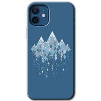 BeRa Aksesuar iPhone 12 Mini Kılıf Baskılı Kapak - İceberg +Tam Kaplayan Mat Seramik