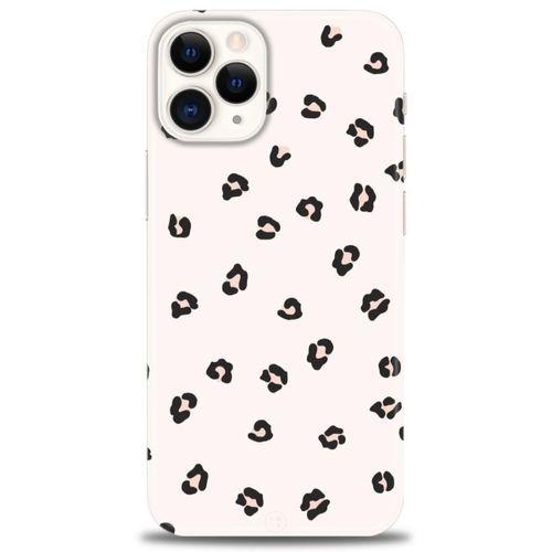 iPhone 12 Pro Max Kılıf HD Baskılı Kılıf - Kahveli Leopar + Tam Ekran Koruyucu