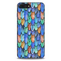 Apple Iphone 8 Plus Kılıf Desenli Özel Seri Tüyler (37) Silicone Cover