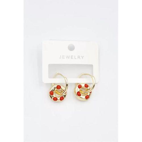 Halka Küpe - Kırmızı