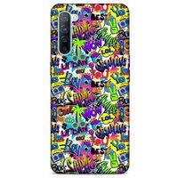 Graffitix (22) Desenli Silikon Kapak Oppo Reno 3 Kılıf
