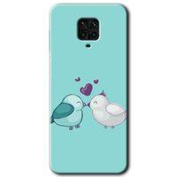 MRCİLETİSİM Xiaomi Redmi Note 9 Pro Kılıf Kapak - Mutlu Kuşlar +Hayalet Ekran Yandan Gözükmez