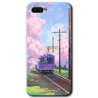 Oppo Rx 17 Neo Kılıf HD Desen Baskılı Arka Kapak - Rails Paint + Kırılmaz Cam