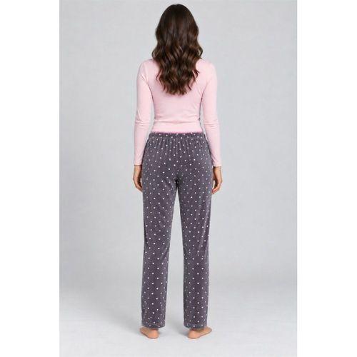 Kadın Tek Alt Pijama Pantolonu - Küçük Kalp Desenli, Gri
