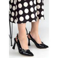 Jedda Siyah Rugan Topuklu Ayakkabı