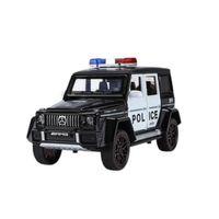 Eğitici Oyuncak XHD-B2433 -Vardem  Çek Bırak Işıklı ve Sesli G Polis Metal Jeep 1:24