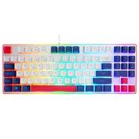 ACER eMachines, EAK216, Beyaz, USB Kablolu, Rainbow Backlight, Membran Renkli Tuşlar, Türkçe Q, 90 Tuşlu, Gaming Klavye