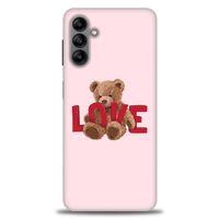 Samsung Galaxy A04S Kılıf HD Baskılı Kılıf - Love Bear + Tam Ekran Koruyucu