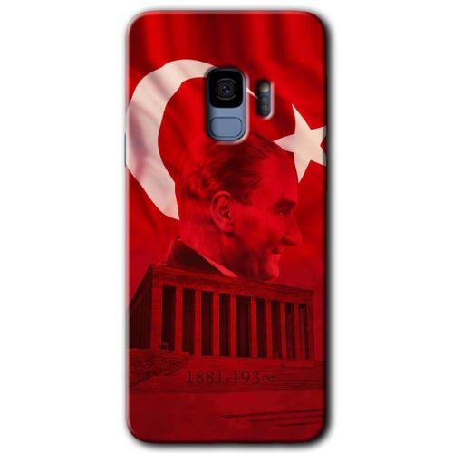 Potkal Hediye Fabrikası Samsung Galaxy S9 Kılıf HD Desen Baskılı Arka Kapak - Anıtkabir Atatürk