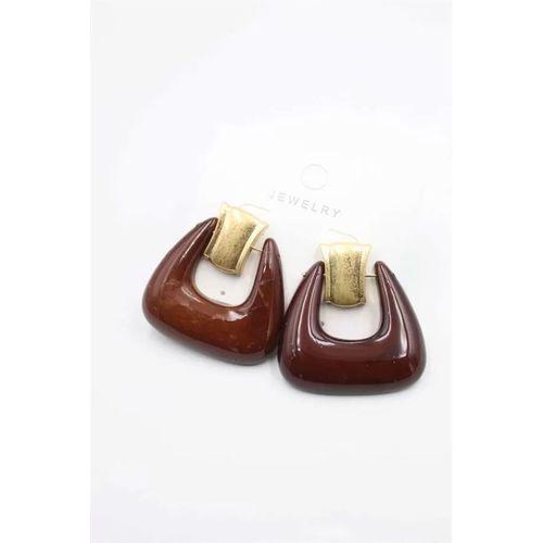 Çanta Küpe - Kahverengi