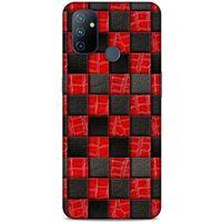 Huawei P40 Pro Kılıf Patchwork (47) Crystal Flex Kılıf Siyah Kırmızı