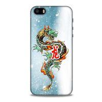 Apple Iphone 5 Kılıf Dragons (29) Arka Koruma Kılıfı Tatoo Mavi Ejderha