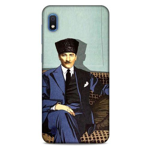 Samsung Galaxy A10 Kılıf Atatürk (48) Bumper Kılıf Yeşil Duvar