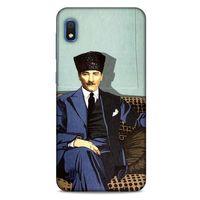 Samsung Galaxy A10 Kılıf Atatürk (48) Bumper Kılıf Yeşil Duvar