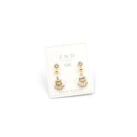 Çoklu Taşlı Küpe - Altın