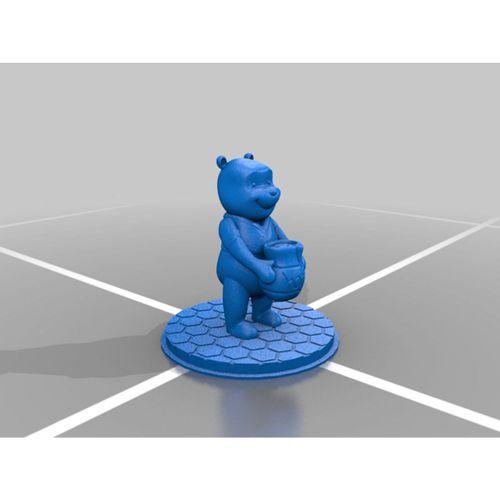 Winnie Puuh Bal Kavanozuyla Ayakta 3D Baskı (Bu ürün Sadece Plastik parçadır - Almadan Önce Soru Sorabilirsiniz)