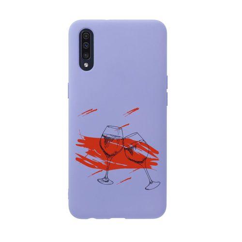 Samsung A50 Spilled Wine Premium Silikonlu Telefon Kılıfı