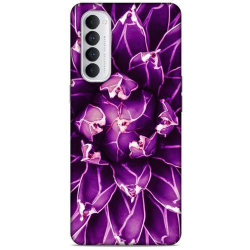 Lopard Oppo Reno 4 Pro Uyumlu Kılıf Bahar (12) Koruyucu Silikon Mor