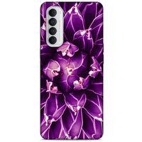 Lopard Oppo Reno 4 Pro Uyumlu Kılıf Bahar (12) Koruyucu Silikon Mor