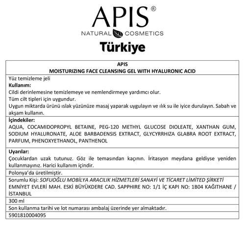 Yüz Temizleme Jeli - Hyaluronik Asit İçeren Nemlendirici - 300ml