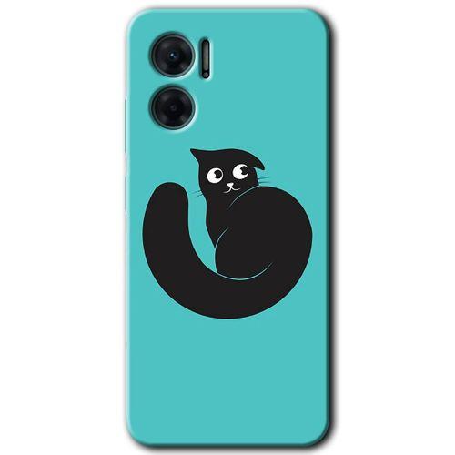 Xiaomi Redmi 10 5G HD Baskılı Kılıf + 9D Tam Ekran Koruyucu - Cat Vector