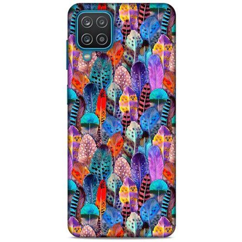 Lopard Samsung Galaxy A12 Uyumlu Kılıf Tüyler (39) Liquid Crystal Kılıf