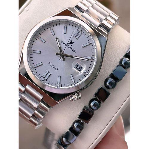 Daniel Klein Erkek Kol Saati 30 Metre Suya Dayanıklı Çelik Kordon + Bileklik Hediyeli VS.BLKT.0654