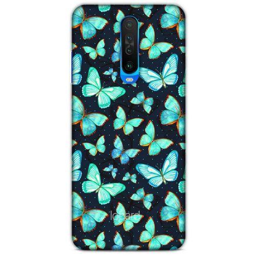 Xiaomi Redmi K30 5G Kılıf Kelebek Etkisi (12) Koruyucu Silikon Beyaz Mavi