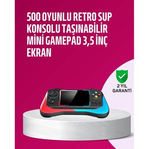 500 Oyunlu 3,5” Elde Taşınabilir Mini Oyun Konsolu – Şarjlı, Tv Bağlantılı