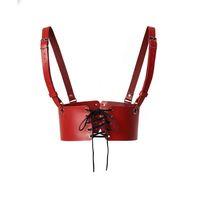 Kırmızı Deri Kadın Elbise Kemeri, Omuzdan Askılı Elbise Kemeri - Brf1429