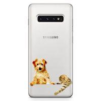 Samsung Galaxy S10 Plus Kılıf Avustralya Terrier Arka Kapak Koruma Desenli Full Koruyucu