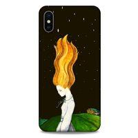 Apple iPhone XS Max Kılıf Depresyon (1) Kılıfı Kahverengi Bordo