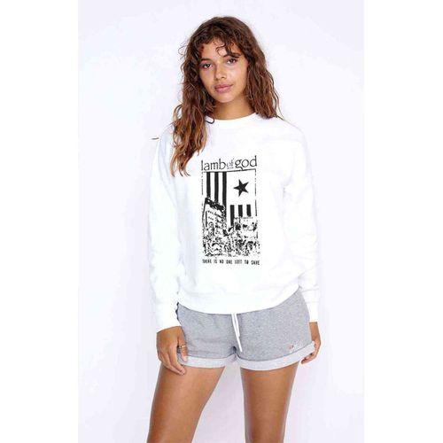 Lamb Of God There Is No Baskılı Beyaz Kadın Sweatshirt