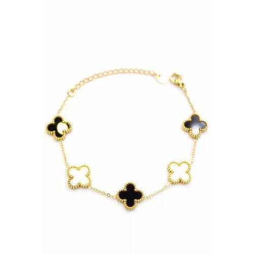 Vc Yonca Bileklik - Siyah