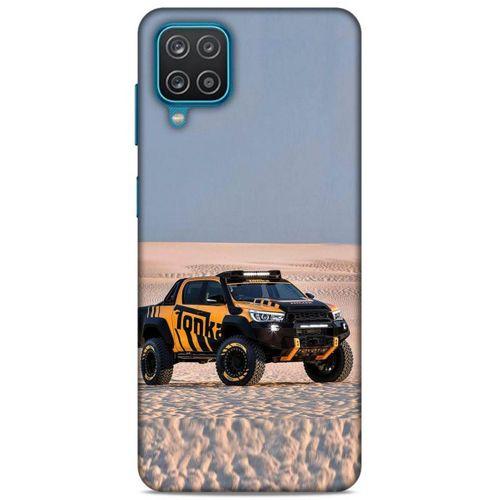 Lopard Samsung Galaxy A12 Uyumlu Kılıf PickUpX (44) Tough Armor Kılıf Turuncu Siyah