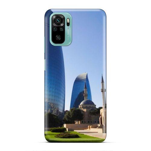 Xiaomi Redmi Note 10 5G Uyumlu Kılıf Azarbaijan (37) Silicone Cover Kule ve Camii