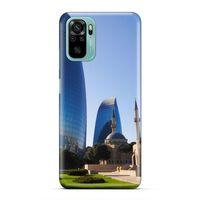 Xiaomi Redmi Note 10 5G Uyumlu Kılıf Azarbaijan (37) Silicone Cover Kule ve Camii