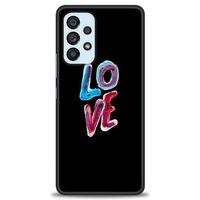 Samsung Galaxy A73 5G Kılıf HD Baskılı Kılıf - Renkli Love + Tam Ekran Koruyucu