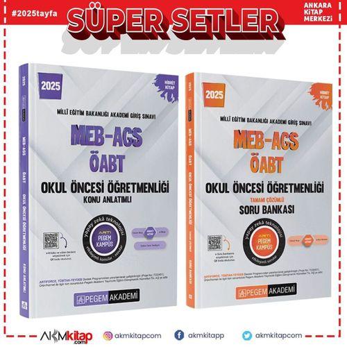 Pegem 2025 MEB AGS ÖABT Okul Öncesi Öğretmenliği Konu ve Soru Bankası Seti 2 Kitap